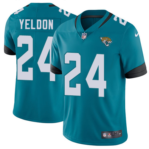 Nike Jaguars #24 T.J. Yeldon Teal Green Team Color Men's Stitched NFL Vapor Untouchable Limited Jersey